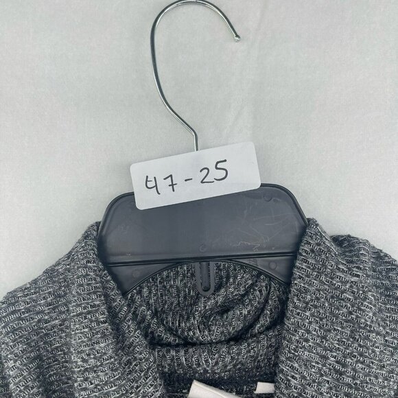 Gap Sweater Women's Sz XS Gray Knitted Cowl Neck Relaxed Fit Ribbed Hem Pullover - Picture 12 of 12